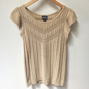 Scoop Knit Flutter Sleeve Tank Size Small